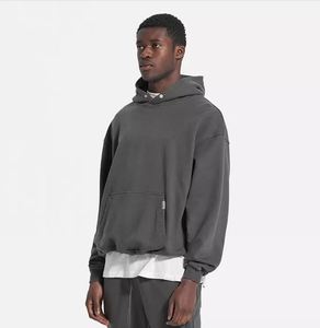 Sweat-shirts surdimensionnés pour hommes en coton 100% de haute qualité avec impression numérique d'hiver et logo personnalisé, service OEM, 250g, imperméables, streetwear - Product Image 3