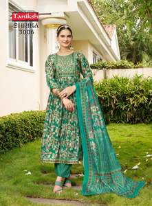 Conjunto de Kurta Tradicional de Rayón Muslin para Mujer, Pantalón Largo, Dupatta, Estampado Digital, Ropa Casual para Fiestas, Ocasiones Indias y Pakistaníes, Maruti - Product Image 2