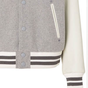 Veste universitaire à manches en cuir personnalisée pour hommes Prix d'usine Veste universitaire à manches en cuir légères pour hommes - Product Image 6