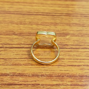 Anillo abierto de copa de bisel de ajuste en blanco de hoja de trébol chapada en oro de plata de ley de buena calidad para joyería DIY de piedra de 3x3mm a 40x40mm - Product Image 5