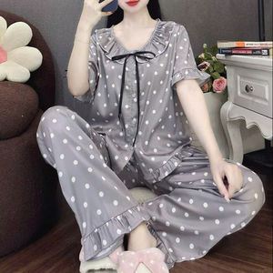 [COSTURA DE FÁBRICA] PW49 Pijamas de lujo para mujer de primavera 100% algodón gasa transpirable ayuda al usuario a sentirse cómodo para todos - Product Image 6