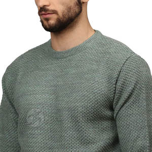 Pulls d'hiver légers et respirants en coton/laine pour hommes grandes tailles 2023, logo personnalisé, faible MOQ, anti-rétrécissement, prix compétitif - Product Image 5