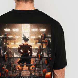 เสื้อยืดทรงหลวมสไตล์สตรีท Eternal Fighter สีดำ ลายพิมพ์แบบอัดแน่น 300 กรัม พิมพ์ลายสกรีน เนื้อผ้านุ่มสบาย - Product Image 6