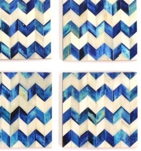 Posavasos de té con incrustaciones de hueso pulido a mano de alta demanda en nogal de diseño Mughal para uso elegante en el hogar y la cocina - Product Image 3