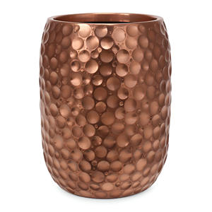 Jarrón de Metal Martillado Estilo Antiguo, Maceta Decorativa Hecha a Mano con Encanto Costero Moderno para Hogar u Oficina - Product Image 4