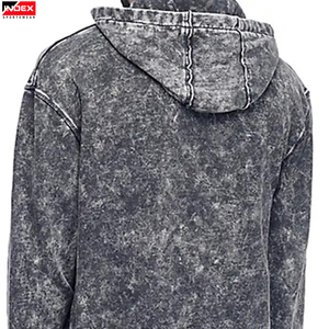 Sudadera con Capucha para Hombre INDEX, Estilo Stonewashed, Oversize, de Algodón French Terry, Casual, Streetwear, con Bolsillo, para Otoño - Product Image 2