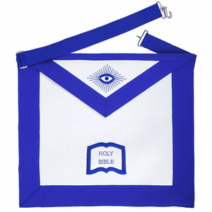 Alta calidad ligero masónico Regalia Blue Lodge capellán oficial delantales máquina bordado forma cuadrada Navidad - Product Image 1