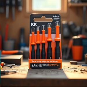 KK Stubby Magazine Bit Holder RA 4 6-Piece <b>Set</b> Z Slotted/PH/PZ <b>Screwdriver</b> - Product Image 3