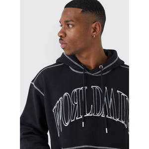 Sweat-shirt à capuche vintage délavé personnalisé pour hommes, sweat-shirt lourd et surdimensionné, vêtements de grande taille des fabricants d'usine - Product Image 6