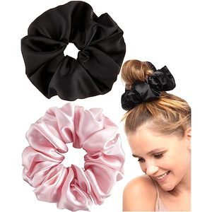 New Style Color Match Mulberry Silk Scrunchies Elastic <strong>Hair</strong> <strong>Ties</strong> <strong>Large</strong> <strong>Hair</strong> Scrunchies Silk - Product Image 1