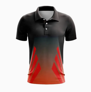 Camiseta de Manga Corta Personalizada para Hombre, Impresión por Sublimación, Secado Rápido, Color Rojo y Negro, para Eventos, Publicidad, Uniformes de Club de Golf - Product Image 5