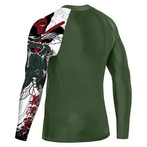 Unique Style <b>Rashguard</b> for Men and Long With Custom Logo Spandex Nylon Short Sleeve OEM Service Rash Guards - Product Image 2