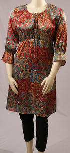 Ladies Fashion <b>Dress</b> Top With Printed - Product Image 2