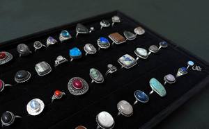 คลาสสิกดีไซน์เนอร์พลอยธรรมชาติสีทึบ925เงินสเตอริงผู้หญิงทำด้วยมือแหวนแฟชั่นบาฮามาส - Product Image 3