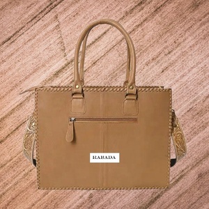 Sac fourre-tout à franges en cuir de vachette sculpté à la main en cuir de vachette occidental Sac à main élégant Sacs en cuir pour femmes à usage multiple - Product Image 3