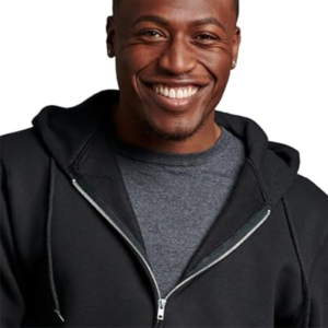 Jet <b>Black</b> Colour Zipper Style Hoodie Cotton <b>Fleece</b> With Custom Colour & Embroidery For Best Price Hot Sale Hoodie For Unisex - Product Image 5