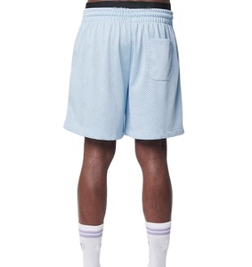 Pantalones Cortos Deportivos de Malla para Hombre, Talla Grande, Casuales, con Cintura Elástica de Poliéster, Diseño Sólido, Cómodos, de Doble Capa - Product Image 5