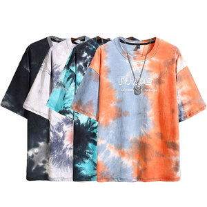 2025 T-shirt d'exercice personnalisé pour hommes de haute qualité en coton respirant Tie Dye imprimé par les fabricants d'impression de t-shirts - Product Image 6