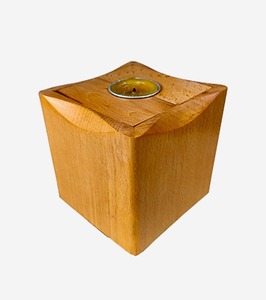 Urne funéraire classique en bois sculptée à la main de conception moderne pour adultes animaux de compagnie Souvenir funéraire artistique populaire avec matériau métallique - Product Image 1