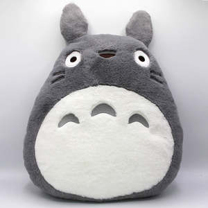หมอนอิงตุ๊กตาโทโทโร่สีเทาสำหรับเด็ก หมอนอิงผ้ากำมะหยี่สำหรับโซฟา แรงบันดาลใจจากโทโทโร่เพื่อนบ้านของฉัน - Product Image 1