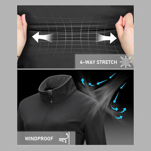 Chaqueta cortavientos Softshell ligera personalizable para mujer, impermeable a prueba de viento con tiras reflectantes, descuentos por pedidos a granel - Product Image 5