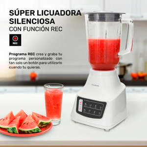 TAURUS Mod. Licuadora eléctrica Potenza Comfort, taza de vidrio blanco, recipiente para mezclar de acero inoxidable para triturar leche helada, 220V - Product Image 5