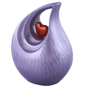 โกศใส่เถ้ากระดูกสำหรับผู้ใหญ่ ทำด้วยมือ สไตล์อเมริกัน สีตามสั่ง รูปทรงหยดน้ำ หัวใจสีทอง ดีไซน์สวยงาม ทนทาน ผลิตจากโลหะ สำหรับผู้ที่มีเชื้อสายจากอินเดีย - Product Image 3