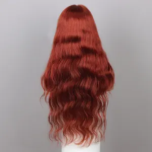 Peluca Frontal de encaje de Color rojizo 13x4 13x6, pelo vietnamita crudo, pelucas con cierre de encaje 4x4, peluca de encaje suizo transparente para mujeres negras