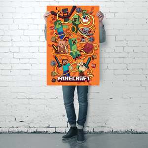 Modern Style Minecraft <b>Poster</b> Funtage Montage Design for Wall Use Made of Paper - Product Image 4