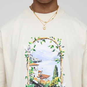 เสื้อยืดผ้าฝ้าย100% แขนสั้นพิมพ์ลายสำหรับผู้ชายโอเวอร์ไซซ์ผลิตจาก2025 - Product Image 4