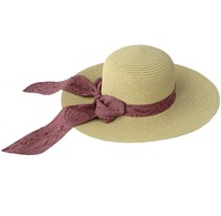 Chapeaux de paille Panama d'été pour femmes, brodés à la main, chapeaux de soleil de plage d'extérieur, rayés personnalisés, sur mesure, provenant d'un fournisseur vietnamien