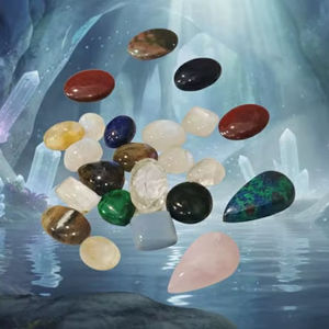 Piedras Preciosas Naturales de Alta Calidad para Sanación, Cabujones Planos de Media Oval, Ágata Natural, 20% de Descuento y Regalo de Jade Natural - Product Image 1