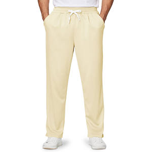 Pantalones deportivos de alta calidad para hombre con cremallera en el tobillo y pantalones lavados con panel curvo Pantalones acampanados personalizados con lavado ácido - Product Image 1