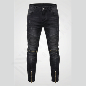 กางเกงยีนส์ทรงตรงเอวสูงแฟชั่นใหม่สำหรับผู้ชาย ล้างสี สไตล์หลวม ขายส่งยอดนิยม ดีไซน์เข้ารูป รับผลิตแบบ OEM จำนวนมาก - Product Image 1