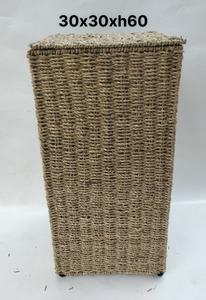 Panier de rangement carré multifonctionnel artisanal en herbe de mer naturelle de haute qualité, nouveau, pour organiser les articles ménagers - Product Image 6