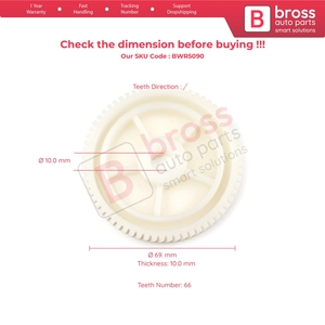 มอเตอร์ควบคุมหน้าต่าง BWR5090เฟืองลูกกลิ้งสำหรับ LF 45 55 FL FE พรีเมี่ยม kerax midlum - Product Image 5