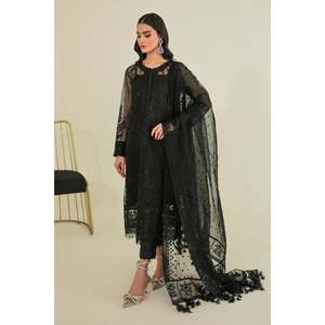 Ensemble de costume pour femme en organza brodé UF-235 - Product Image 1