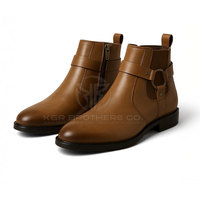 Chaussures en cuir de veau souple pour hommes Botte en cuir formelle légère et confortable Design Chaussures en cuir de veau à la mode