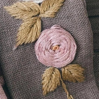 Bando bordir bunga aksesoris rambut bando bordir taman bunga lucu Turban Linen buatan Vietnam