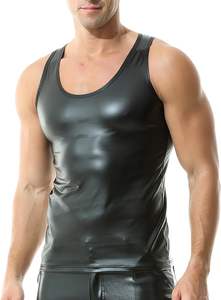 เสื้อกั๊กออกกำลังกายแฟชั่นใหม่สำหรับผู้ชายเสื้อแขนกุดสีทึบเสื้อกล้ามเล่นกีฬาออกแบบได้เอง - Product Image 5