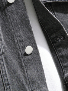 Vestes en jean pour hommes avec personnalisation complète Veste en jean pour hommes de style sport personnalisé pour vêtements de plein air - Product Image 5