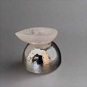 Diya ฐานค้อนโรสควอตซ์สำหรับของตกแต่งบ้านของดิวาลีทองเหลืองและเรซินสีเงินหรูหราดีไซน์คลาสสิกของตกแต่งบ้าน - Product Image 5