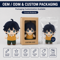 Ensemble de poupées en peluche personnalisées, figurines en peluche douces, jouets OEM ODM en gros avec emballage personnalisé