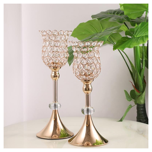 Offre Spéciale petits bougeoirs en métal doré lanternes Vintage cage à oiseaux lanterne décor de mariage pièce maîtresse maison support décor - Product Image 2