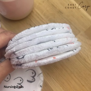 แผ่นไม้ไผ่สำหรับให้นมลูกซักได้กันน้ำได้มีใบรับรอง Oeko tex ได้รับการรับรองสีชมพูตุลาคม - Product Image 2