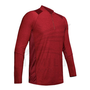 Alta calidad de fábrica de los hombres 1/4 Zip Pullover sudadera Quarter Zip manga larga media cremallera sudadera - Product Image 6