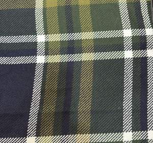 Tissu tissé en mélange acrylique 100% Cotswool 300 Gsm, motifs tendance bleu marine, blanc et olive pour vestes élégantes, couleurs bleu marine, blanc et olive - Product Image 1