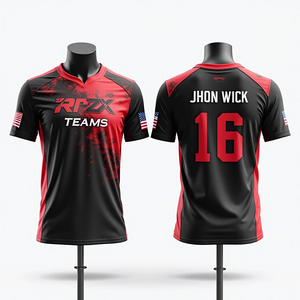 Camisetas deportivas sublimadas personalizadas para hombre, conjuntos de ropa deportiva transpirable con cuello redondo para fútbol, softbol, baloncesto, pesca - Product Image 1