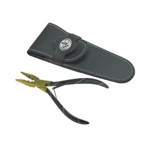 Kit de pinces multifonctions à 2 trous pour extensions de cheveux Outils en acier inoxydable de couleur or et noir - Product Image 5