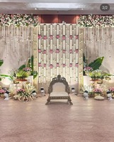 Mogra Guirlande de pivoines pour mariages et festivals indiens Décoration intérieure élégante Ganpati Toile de fond de scène Guirlande décorative